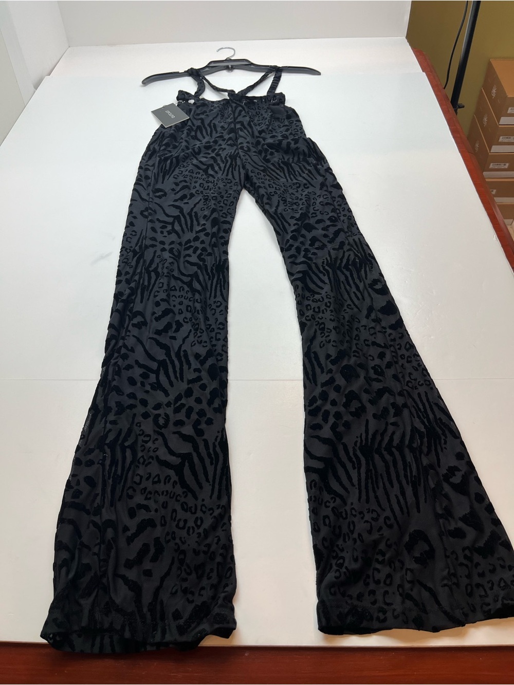 Outcast Jana Pants Black Animal Print Stretch Womens Size Small Low Rise NEW - Picture 14 of 14